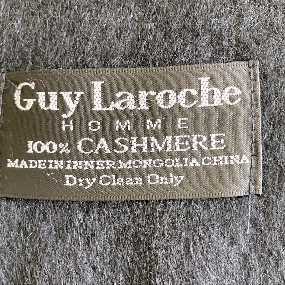 VTG & EUC Guy Laroche Homme cashmere scarf made in Inner Mongolia